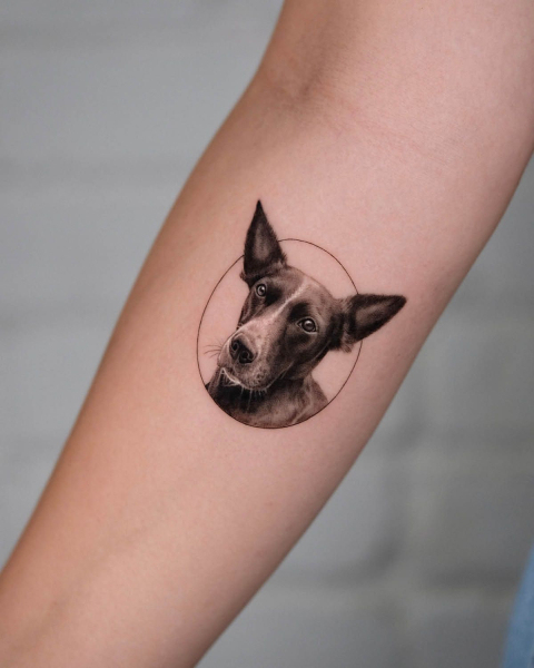 detailed realistic dog tattoo 2025 tattoo trends